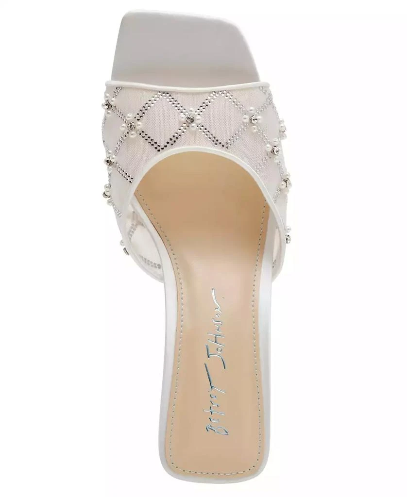 Betsey Johnson Women's Emm Rhinestone Embellished Mule Dress Sandals 4
