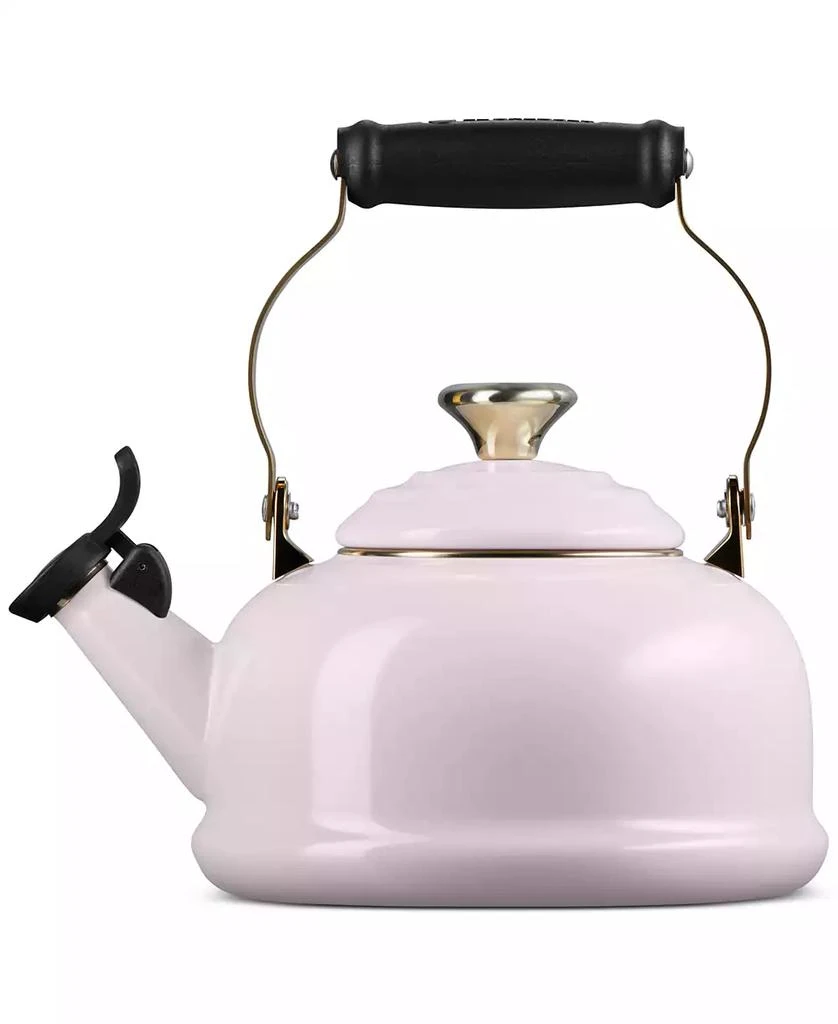 Le Creuset Enamel On Steel Whistling Kettle 1.7 Qt. Light Gold Heart 6