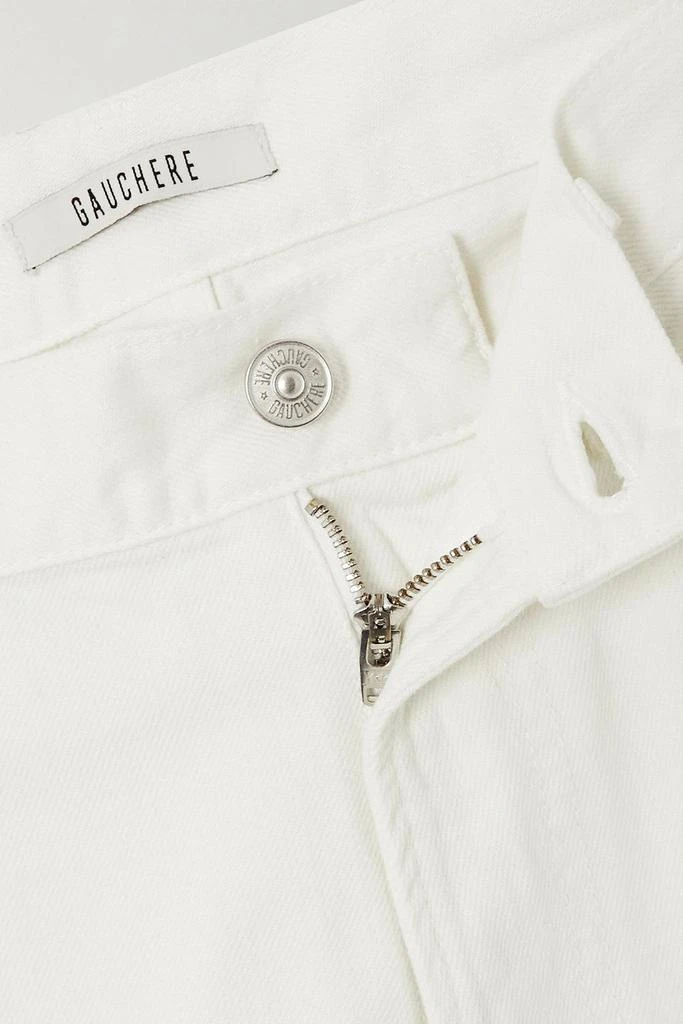 GAUCHERE Zip-embellished high-rise straight-leg jeans 4
