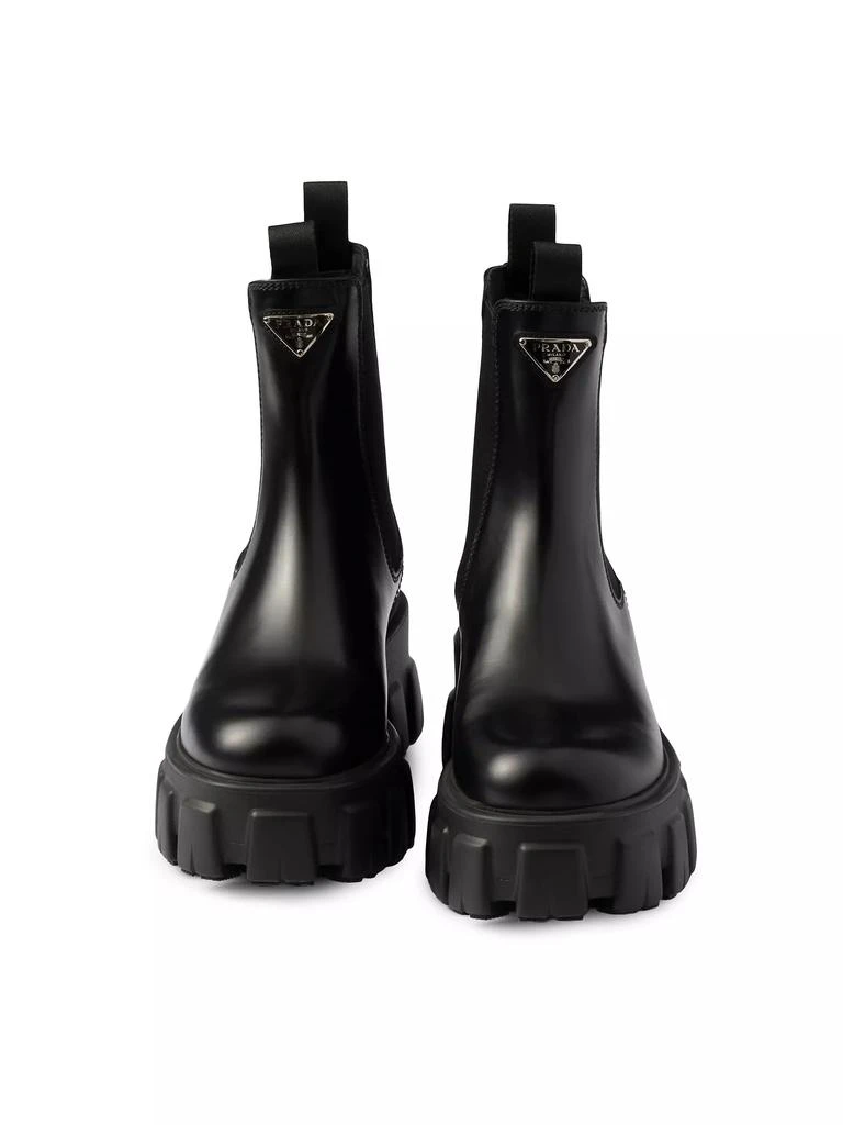 Prada Monolith Brushed Leather Chelsea Boots 5