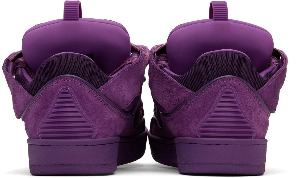 Lanvin Purple Curb Leather Sneakers 2