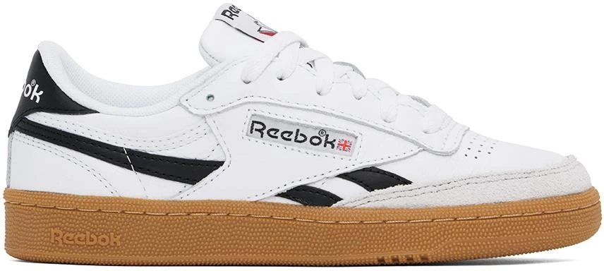 Reebok White & Black Club C Revenge Vintage Sneakers 1