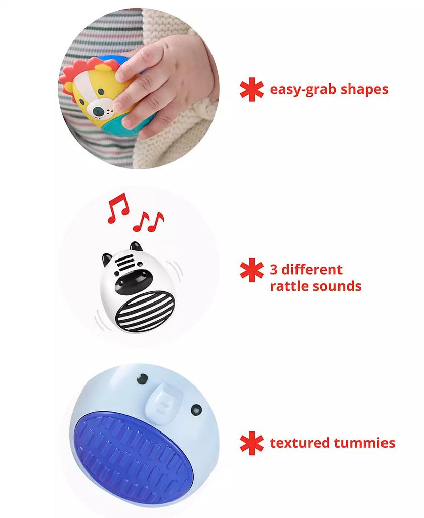 Skip Hop Jungle Beats Baby Egg Shaker Set