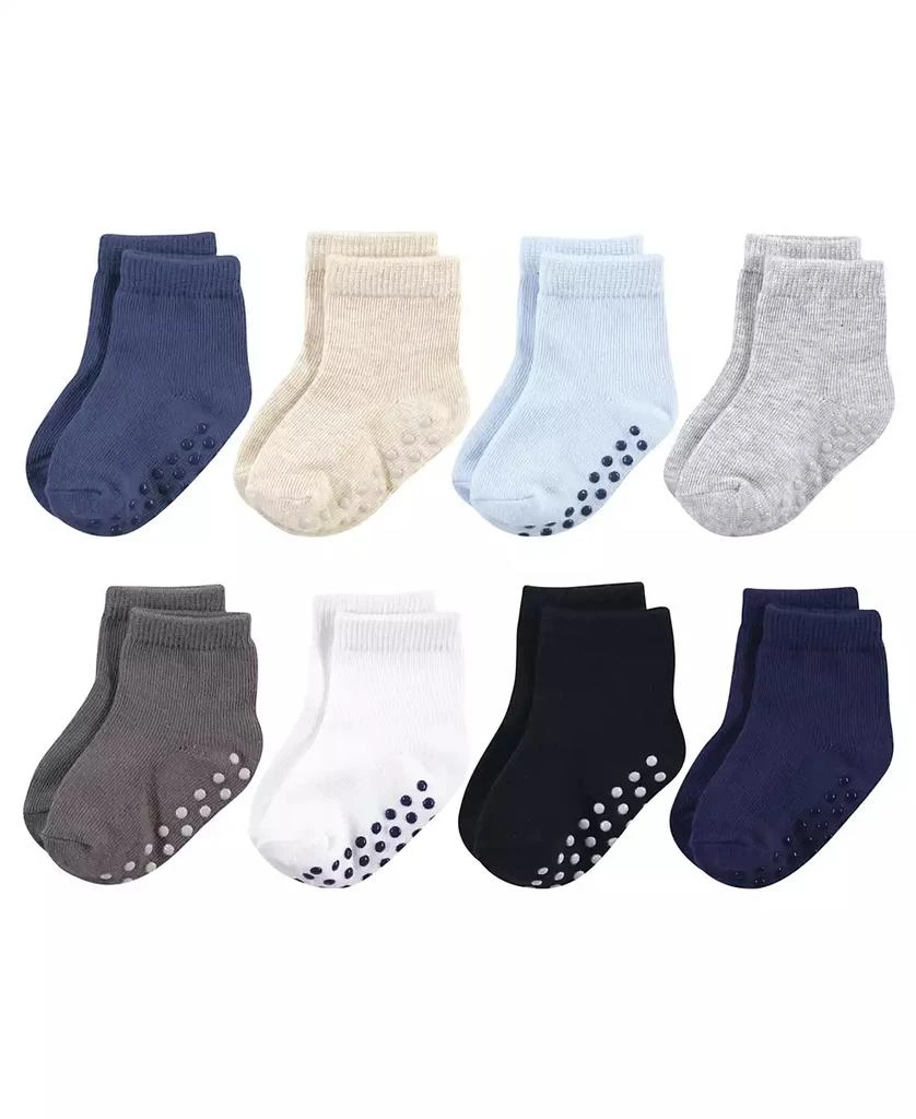 Touched by Nature Natural 
 Eight-Pair Non Skid Crew Socks