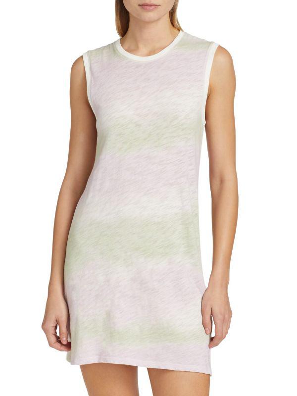 ATM Anthony Thomas Melillo Watercolor Stripe Slub Minidress