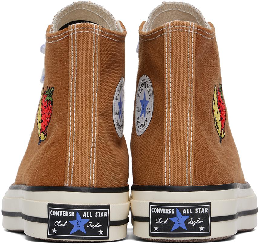 Sky High Farm Workwear Beige Converse Edition Upcycled Woven Chuck 70 Sneakers