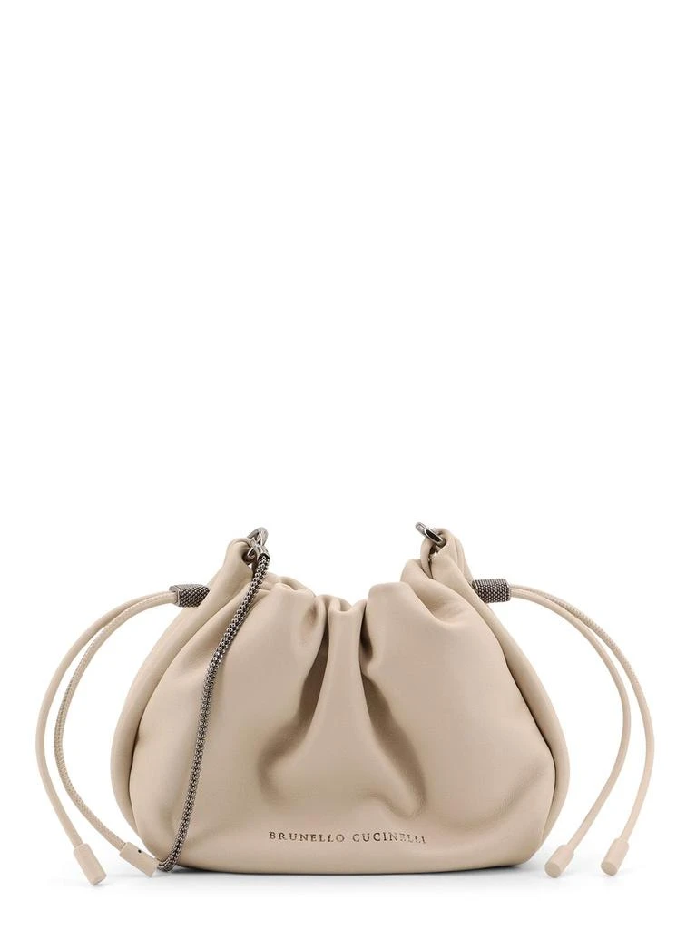 Brunello Cucinelli Brunello Cucinelli Mellow Drawstring Small Bucket Bag 1