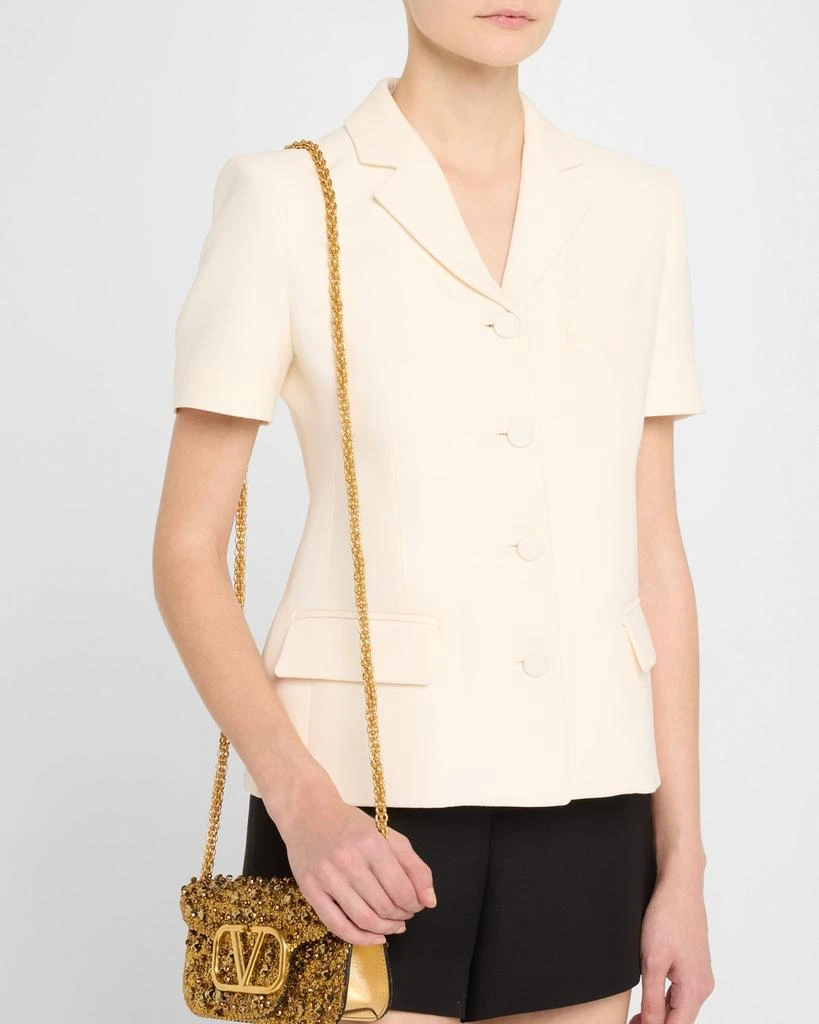 Valentino VLOGO Small Sequined Shoulder Bag 2