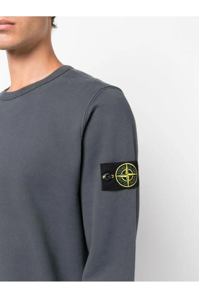 undefined Garment Dyed Cotton Sweatshirt Grey 5