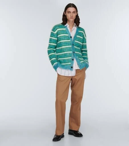 Marni Striped mohair-blend cardigan 2