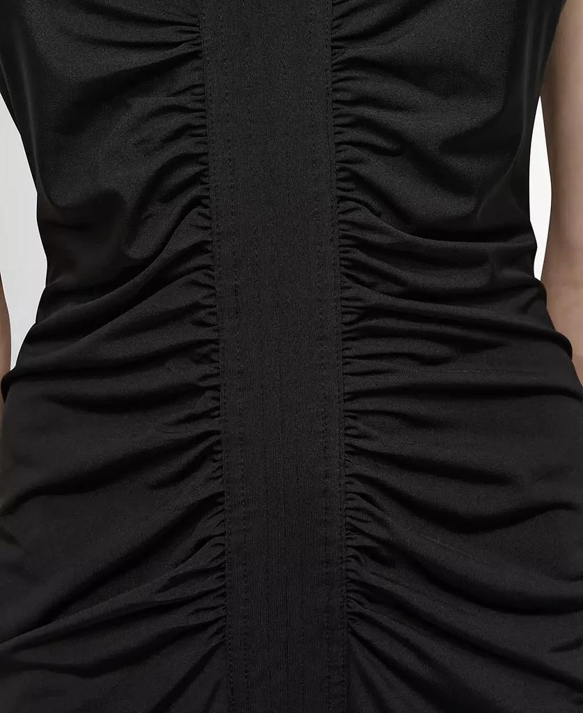 DKNY Women's Deep V-Neck Front-Slit Sleeveless Dress 6