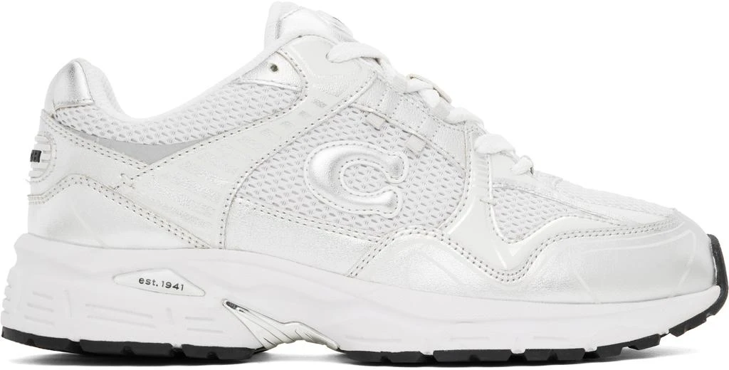 Coach Silver & White C301 Sneakers 1