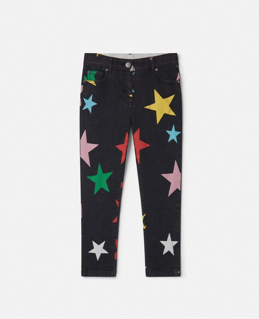 Stella McCartney Stella McCartney - Star Pattern Denim Jeans, Woman, Multicolour, Size: 6 1