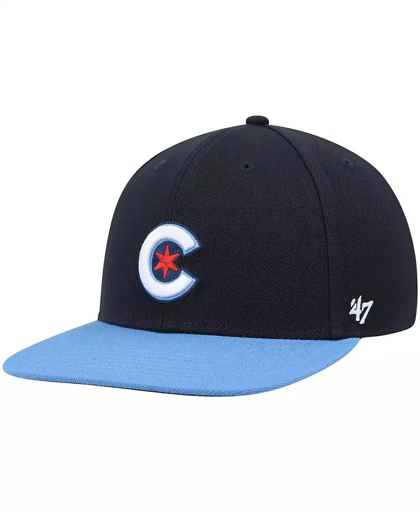 47 Brand Men's '47 Navy Chicago Cubs City Connect Captain Snapback Hat 4