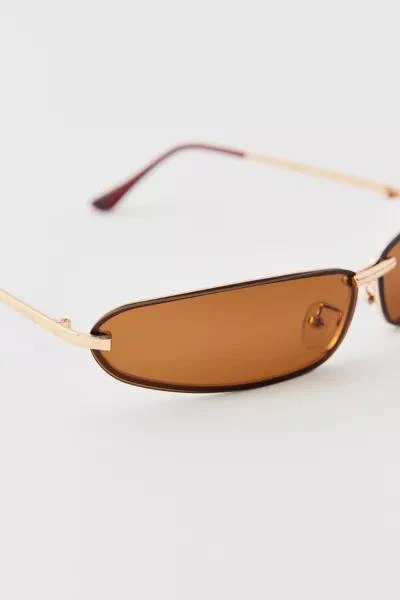 Urban Outfitters '90s Curved Rimless Shield Sunglasses 3
