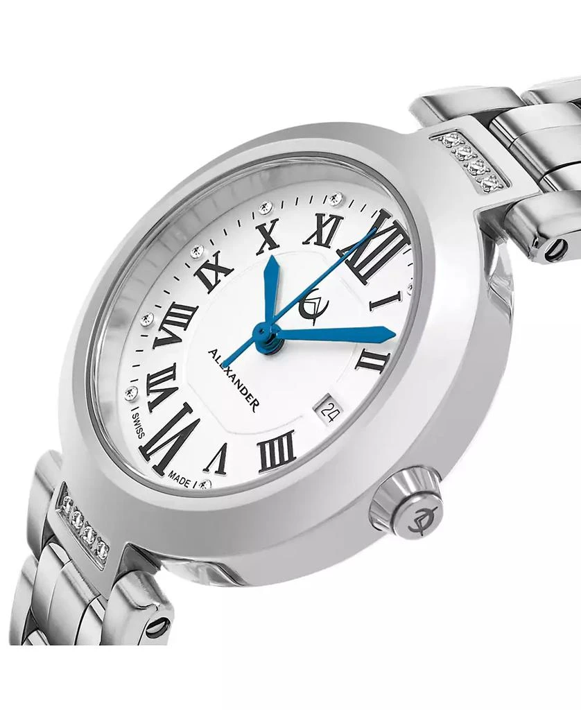 Stuhrling Alexander Watch AD203B-01, Ladies Quartz Date Watch with Stainless Steel Case on Stainless Steel Bracelet 2