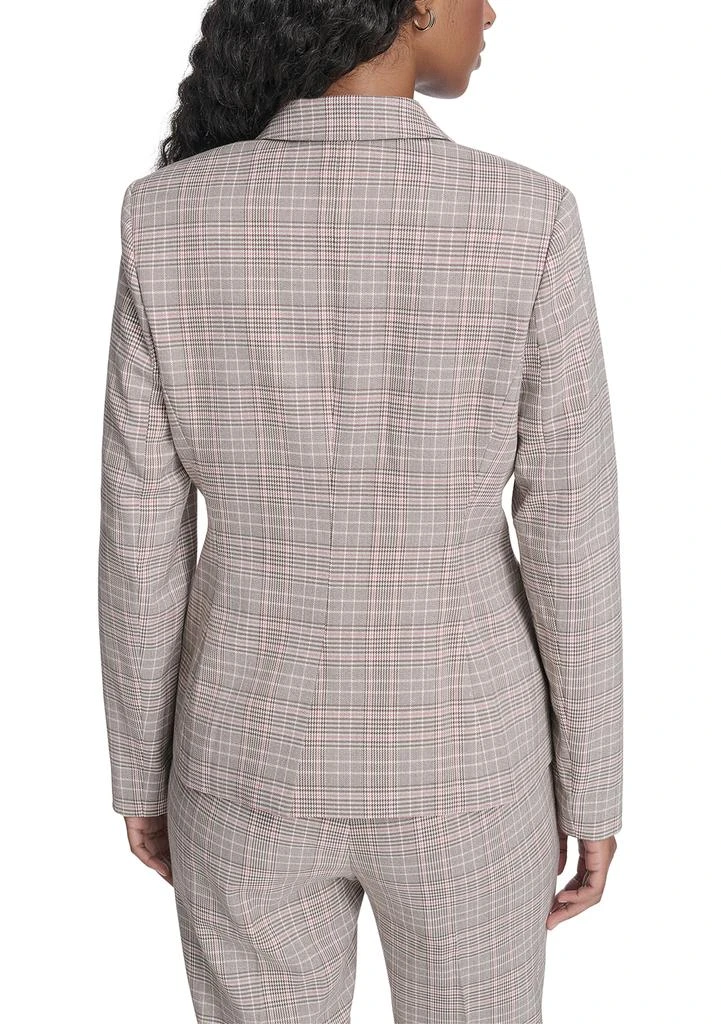 Tommy Hilfiger Women
s Plaid One Button Blazer 2
