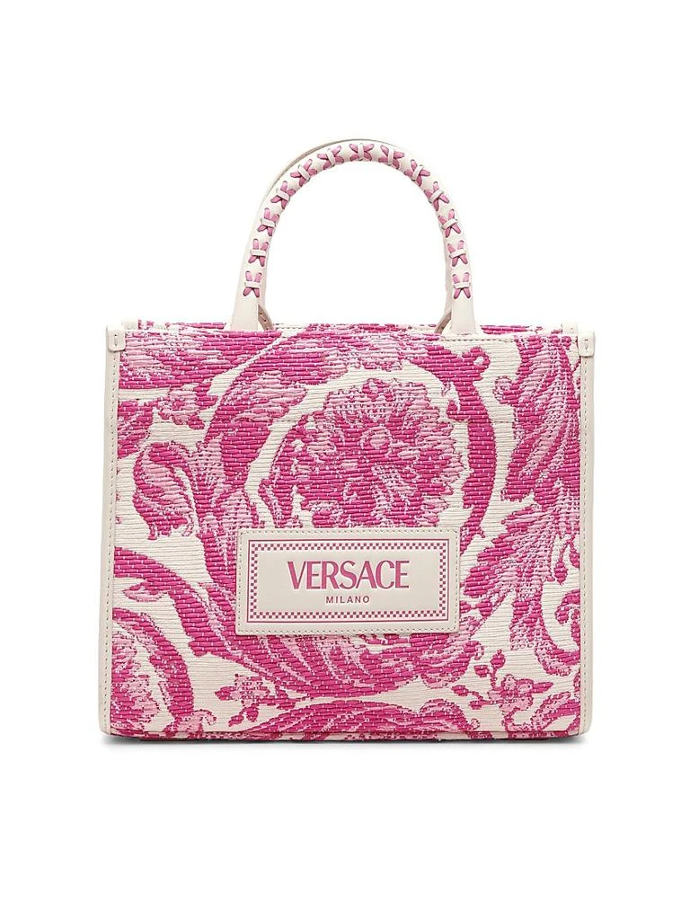 Versace Athena Barocco Raffia Tote Bag 1