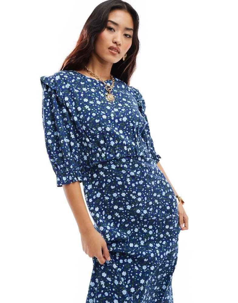 Nobody's Child Felicia midi dress in ditsy blue floral  On Sale Now with  Up to 32% Off | Discover Exclusive Deals & Savings at BeyondStyle   Authentic Nobody's Child Home|women with