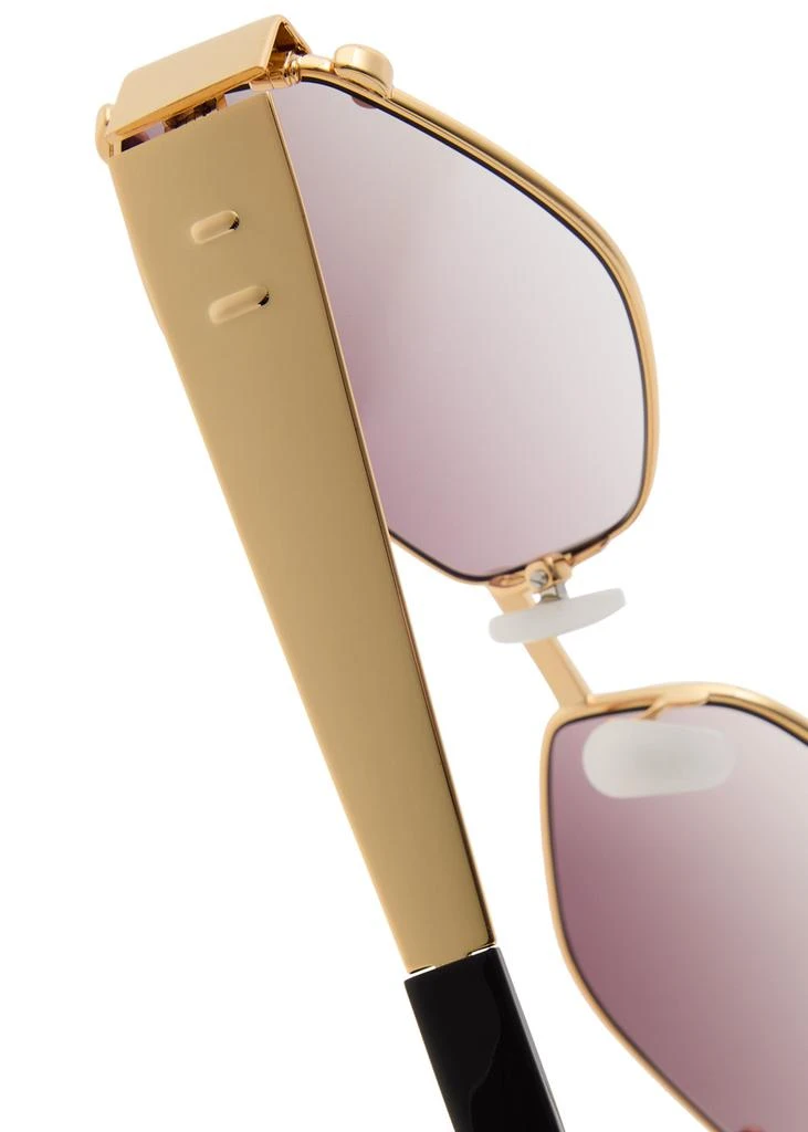 FOR ART'S SAKE Empress 18kt gold-plated hexagon-frame sunglasses 3