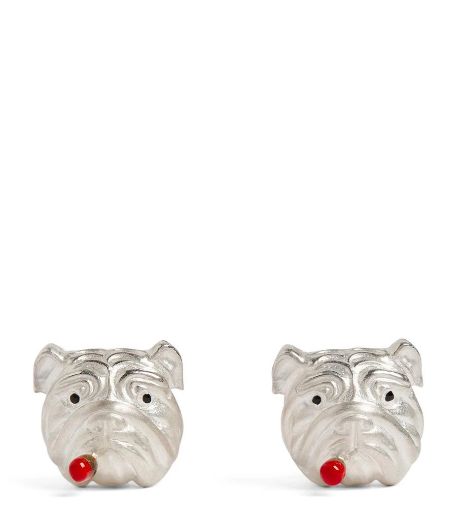 Deakin & Francis Sterling Silver English Bulldog Cufflinks 1