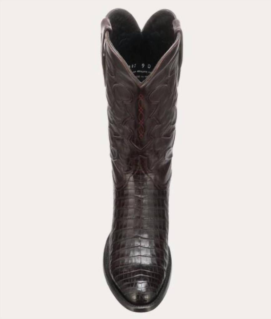 Lucchese Lucchese - Men's Charles Caiman Belly R-toe Mens Exotic Cowboy Boot