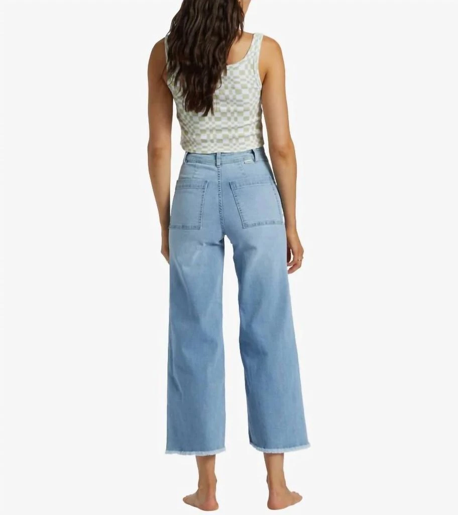 Billabong Free Fall Indigo Wide Leg Pants In Surf Spray 4