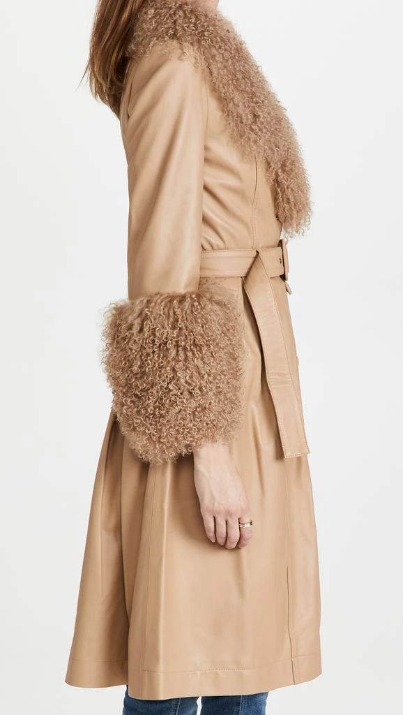 Saks Potts Foxy Shearling Trench Coat 3