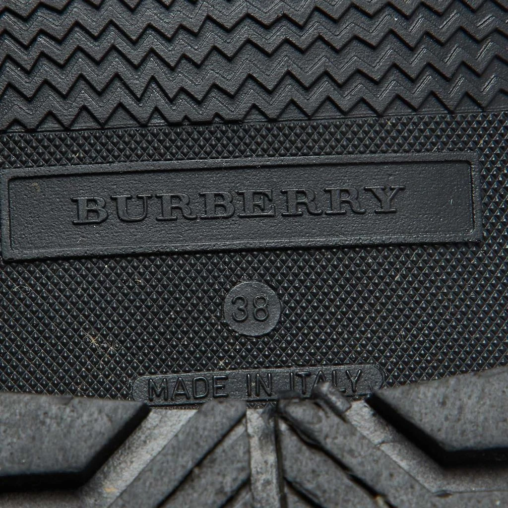 Burberry Burberry Black/Beige Rubber and House Check Canvas Rain Boots Size 38 8