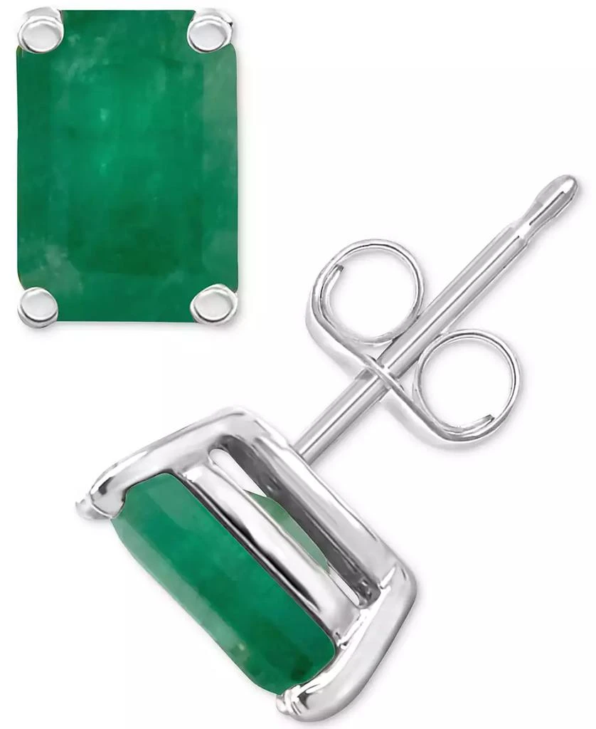 Macy's Ruby Stud Earrings (1-3/8 ct. t.w.) in 14k White Gold (Also in Emerald) 1