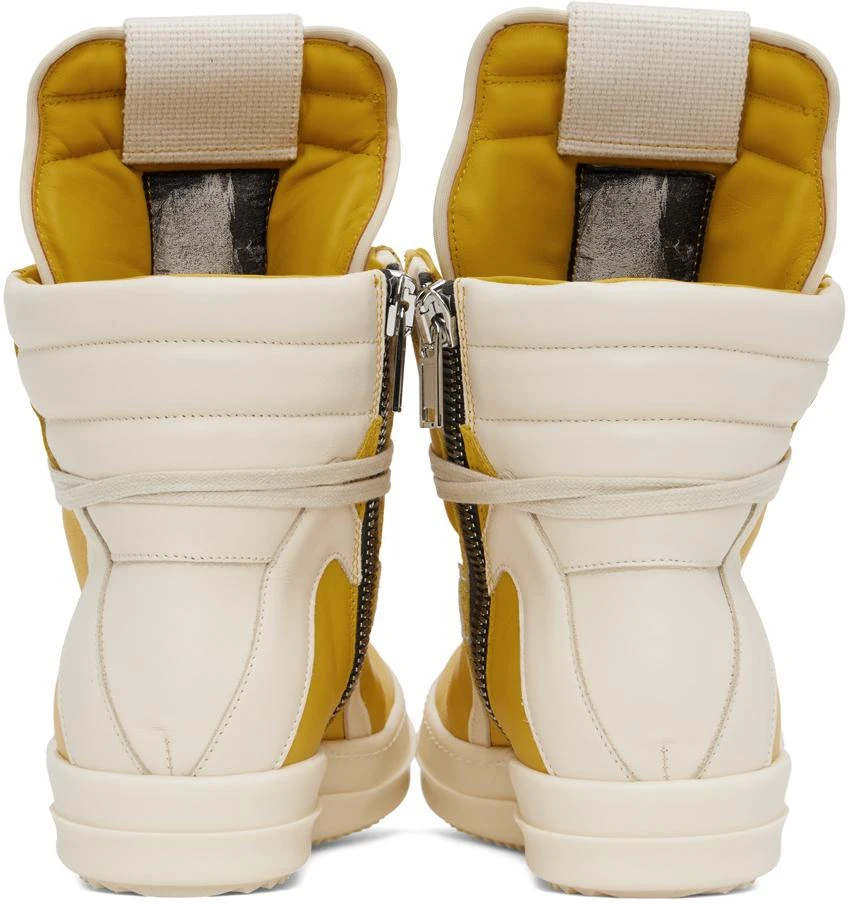 Rick Owens Yellow & White Porterville Geobasket Sneakers 2