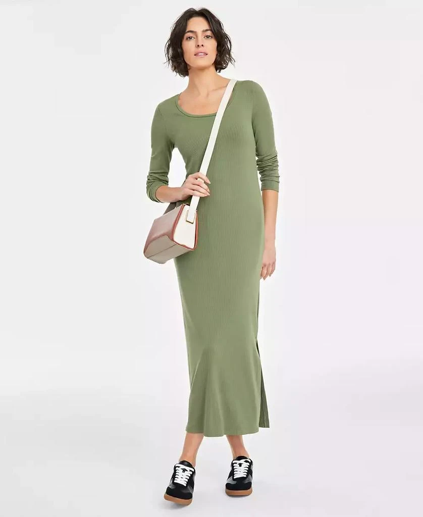 On 34th Women's Scoop-Neck Rib-Knit Ankle Maxi Dress, Created for Macy's 1