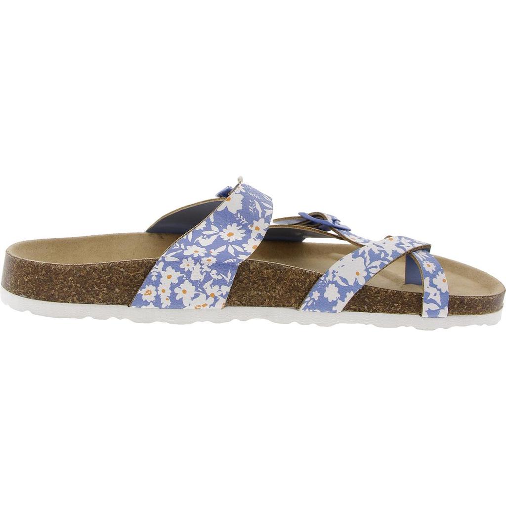 UNIONBAY Melody Womens Floral Print Man Made Slide Sandals