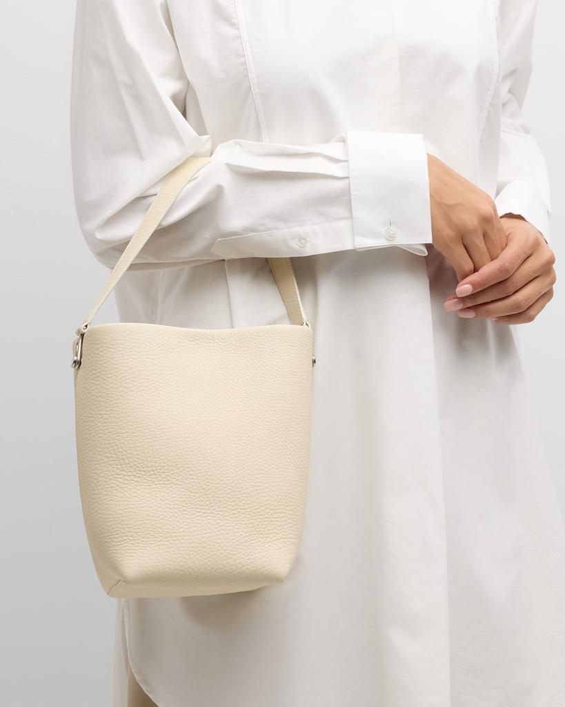 The Row Hook Small N/S Tote Gold in Lux Grained Calfskin