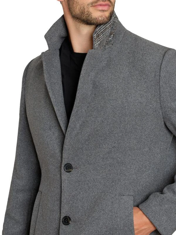 Sam Edelman Single Breasted Wool Blend Top Coat 4