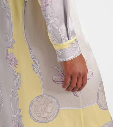 Versace Medusa Cameo silk twill shirt dress 6
