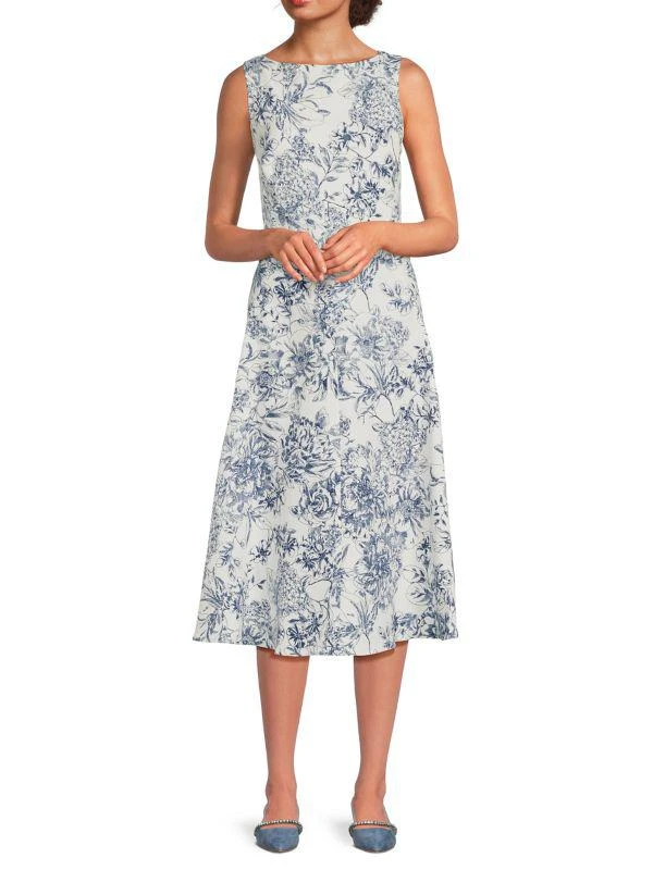 Tommy Hilfiger Floral Boat Neck Midi Dress 1