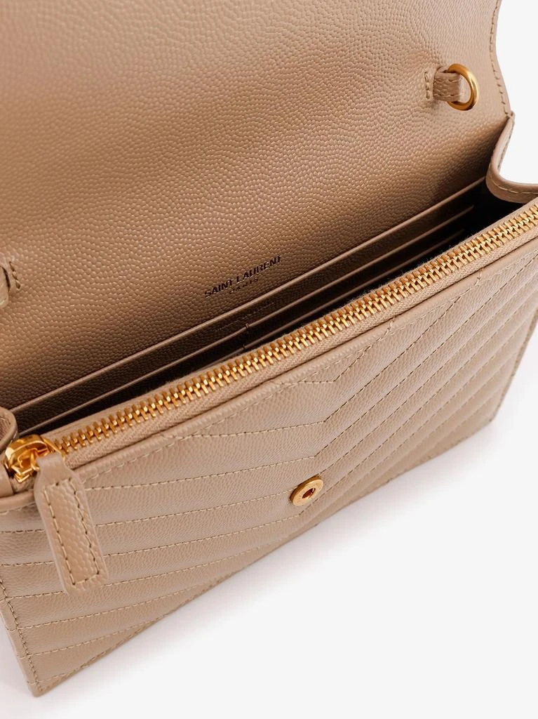 Yves Saint Laurent Envelope grain-de-poudre leather clutch bag with Cassandre chain 4