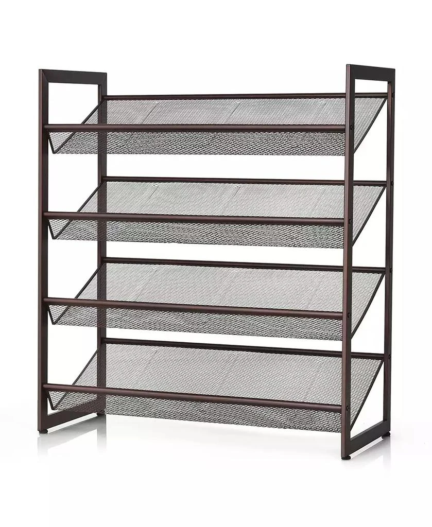 Costway 4-Tier Shoe Rack Adjustable to Flat Slant Shoe Organizer Holder Stand