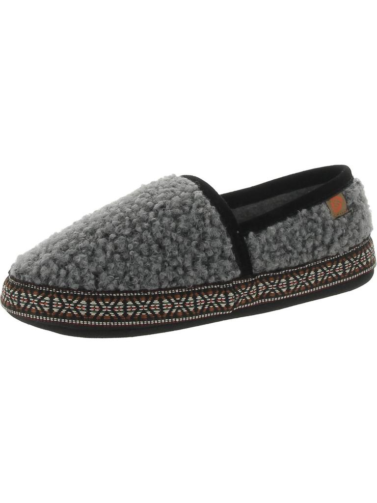 Acorn Womens Faux Fur Round Toe Moccasins