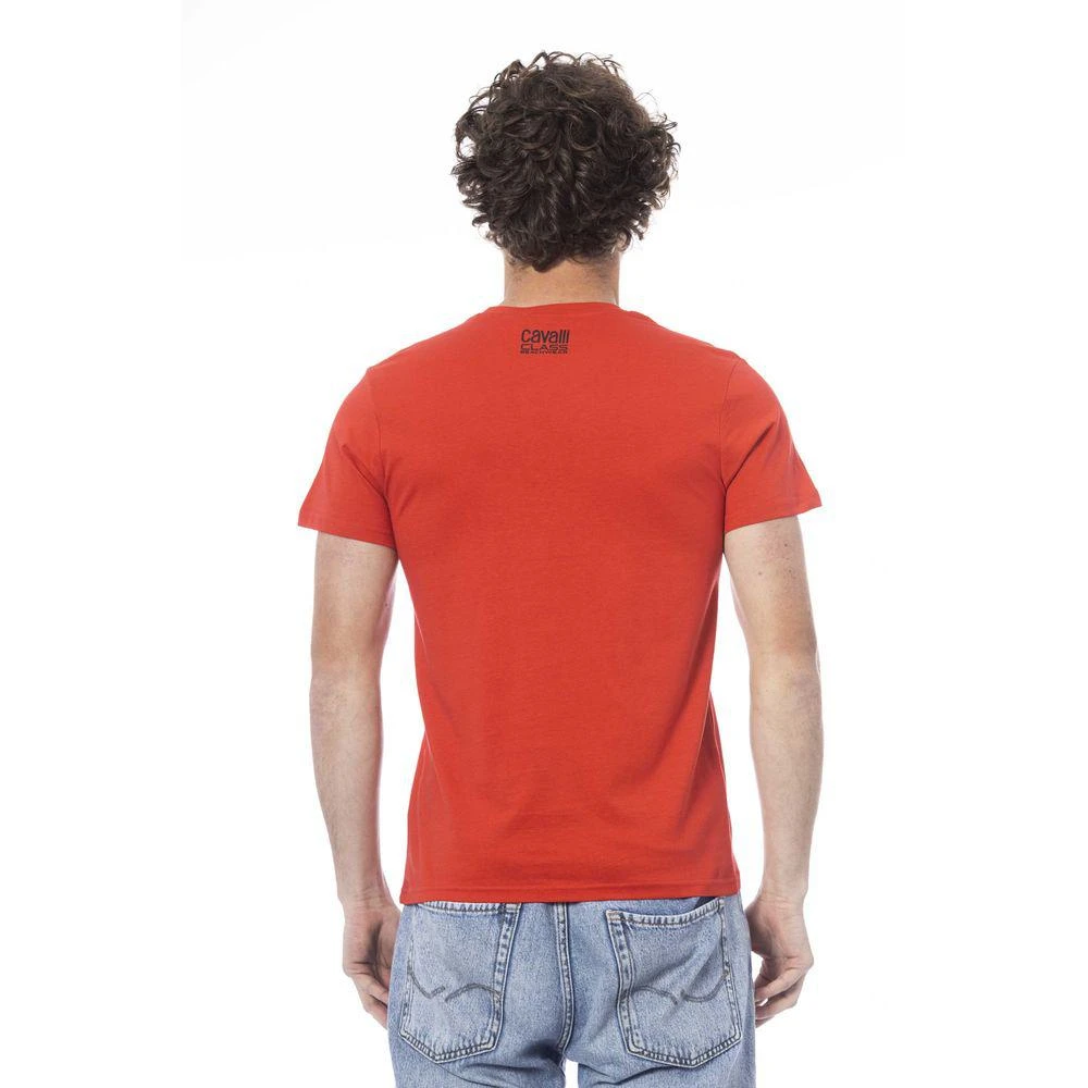 cavalli CLASS Red Cotton T-Shirt 3