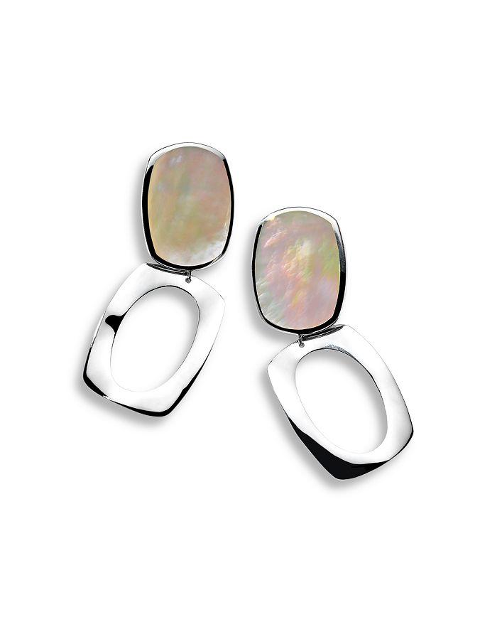 Ippolita Sterling Silver Rock Candy® Mother of Pearl Long Oval & Large Frame Drop Earrings