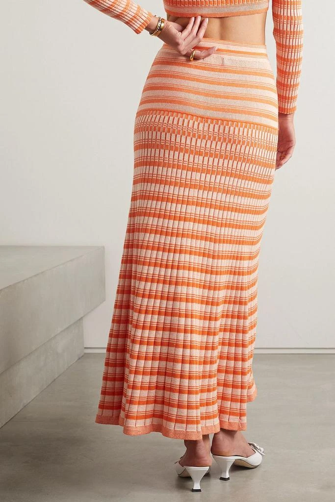 Anna Quan Amber striped ribbed cotton maxi skirt 3