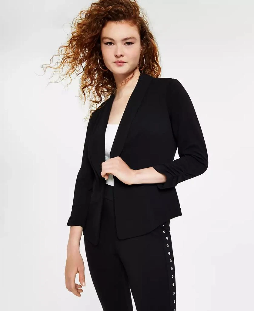 Bar III Women's Ruched 3/4-Sleeve Knit Blazer, Created for Macy's 1