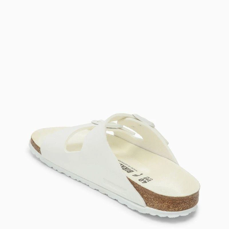 Birkenstock WHITE ARIZONA BIRKO-FLOR SLIDE 4