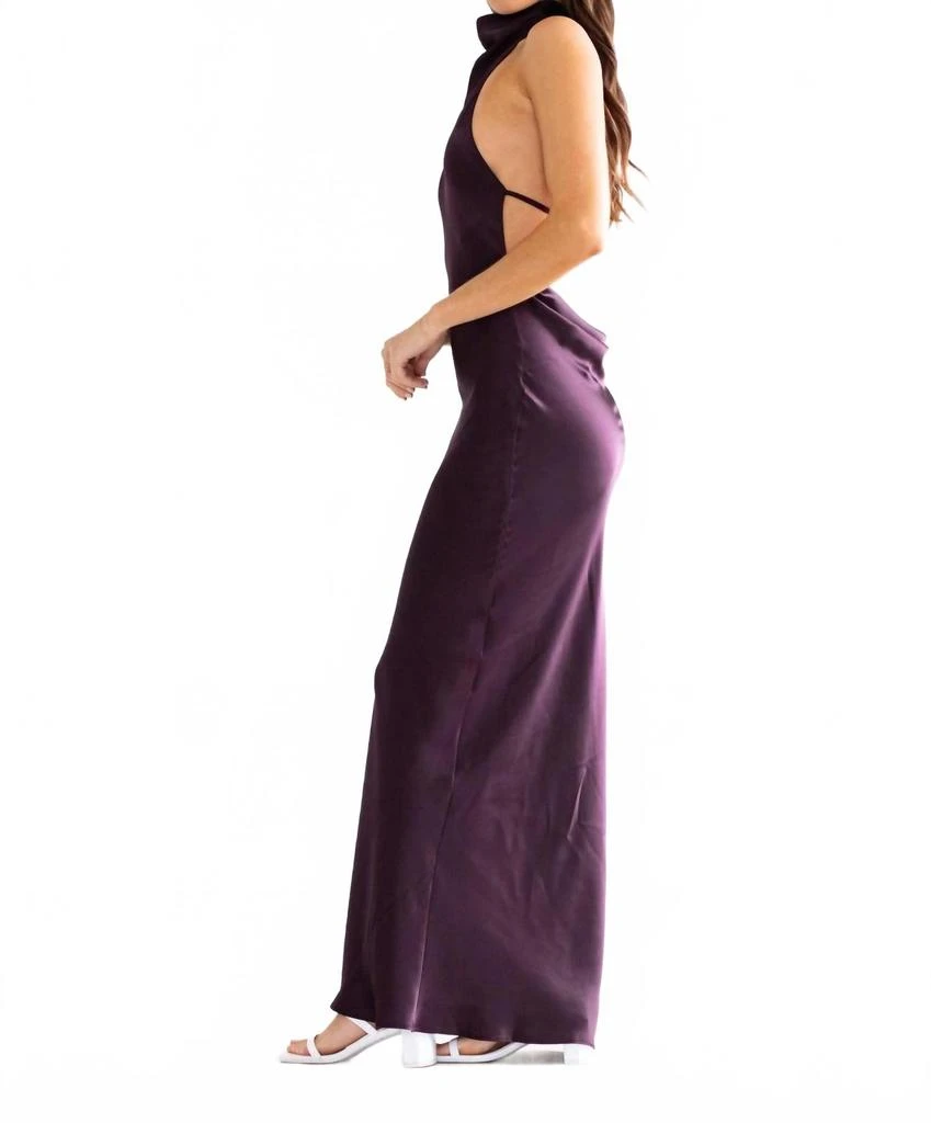 Amanda Uprichard Santana Gown In Black Cherry 2