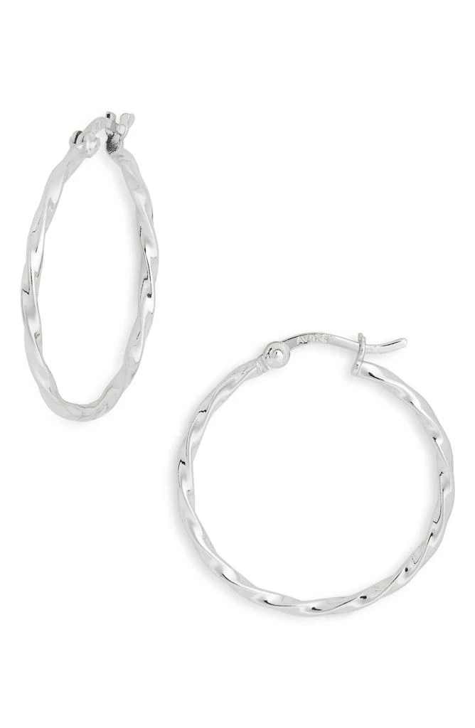 Argento Vivo Sterling Silver Twist Hoop Earrings