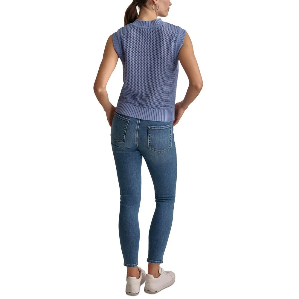 DKNY Women's Cotton Open-Stitch Sweater Vest 2