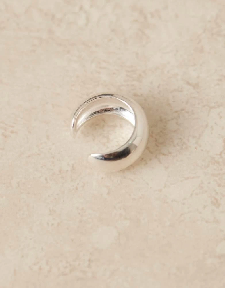 ASOS ASOS DESIGN festival sterling silver rounded edge ear cuff in silver 3