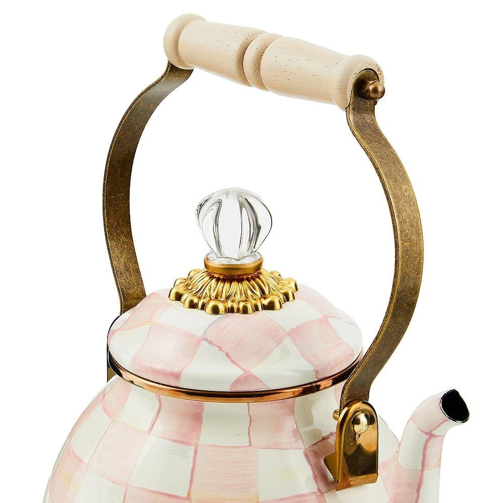 MacKenzie-Childs Rosy Check Enamel Tea Kettle, 2-Qt. 2